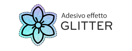 Adesivo effetto glitter